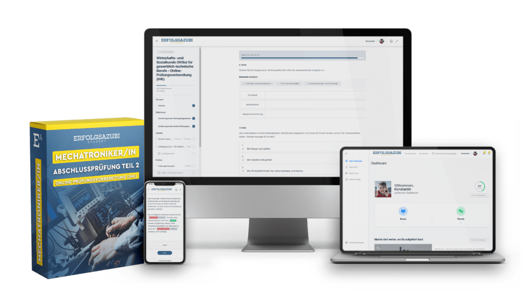 Mechatroniker Abschlussprüfung Teil 2 Online-prüfungsvorbereitung – Mechatroniker Abschlussprüfung Teil 2 Online-prüfungsvorbereitung – Erfolgsazubi® Academy
